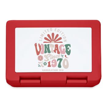 1970 Anniversaire 1970 vintage - Boîte à goûter - rouge - Devant