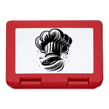 Kochmütze Koch Symbol - Brotdose - Rot - Vorne