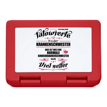 Tätowierte Kinderkrankenschwester ist netter! - Brotdose - Rot - Vorne