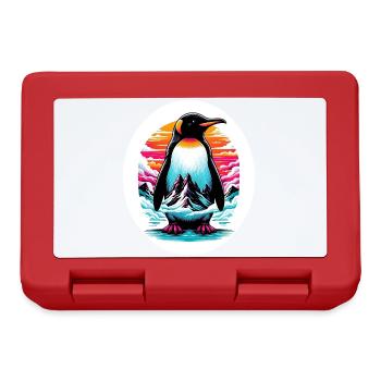 Pingouin - Boîte à goûter - rouge - Devant