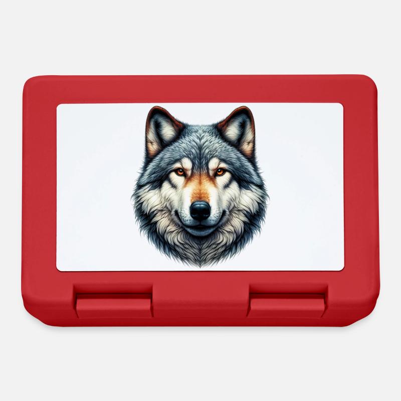 Wolf - Brotdose - Rot