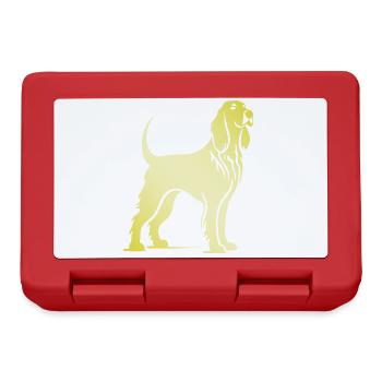 Afghan Hound Dog Silhouette - Lunchbox - red - Front