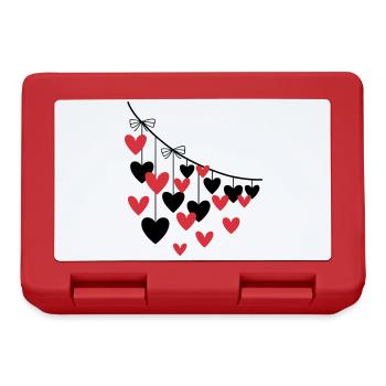Heart Garland Many Hearts - Lunchbox - red - Front