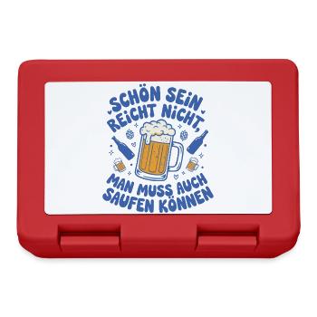 Bier Spruch Saufen Können - Brotdose - Rot - Vorne