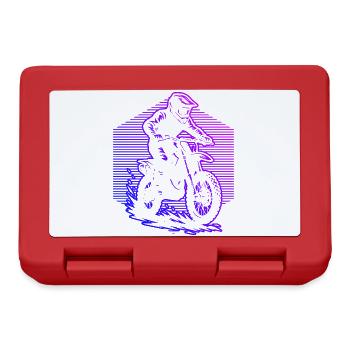 Conception compacte du motocross - Boîte à goûter - rouge - Devant