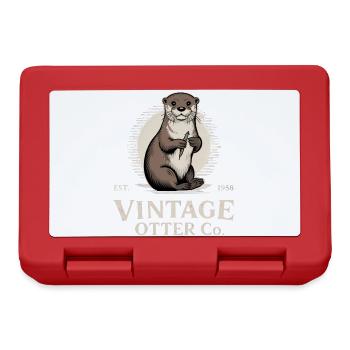 Vintage Otter - Lunchbox - red - Front