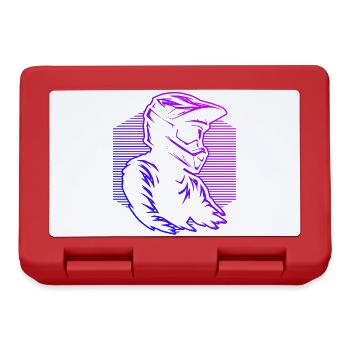 Motif minimaliste du motocross - Boîte à goûter - rouge - Devant