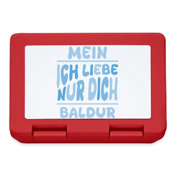 Mann Baldur - Brotdose - Rot - Vorne