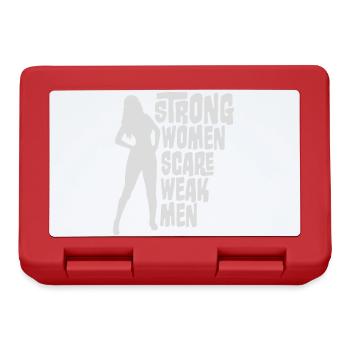 Strong Women Scare Weak Men Confident Feminist - Lunchbox - red - Front