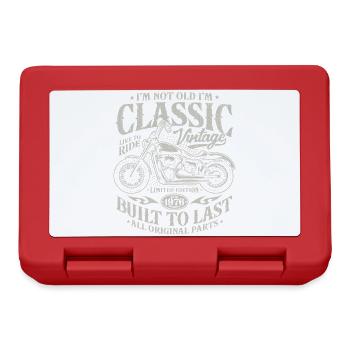Cadeau de moto vintage pour le 50e anniversaire de 1976 - Boîte à goûter - rouge - Devant
