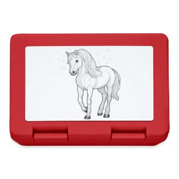 Cheval avec des étoiles - Boîte à goûter - rouge - Devant