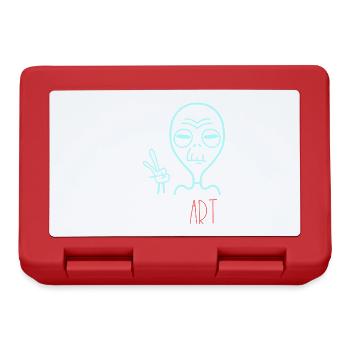 Alien But Is It Art Art Saying Retro - Lunchbox - red - Front