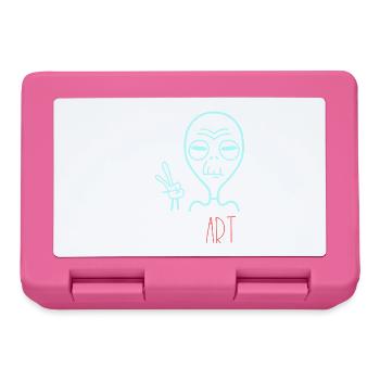 Alien But Is It Art Kunst Spruch Retro - Brotdose - Pink - Vorne