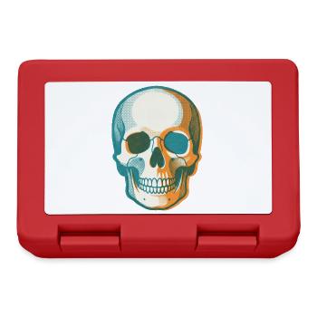 Retro Pop Skull - Brotdose - Rot - Vorne