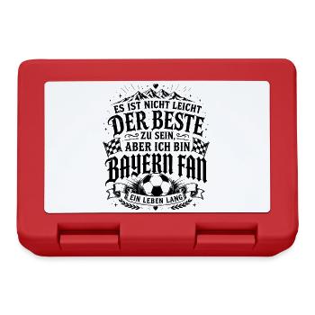 Bayern Fan Es ist nicht leicht der Beste zu sein - Brotdose - Rot - Vorne