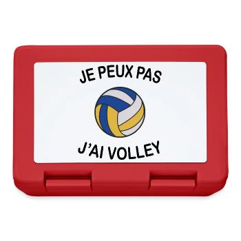 Je Peux Pas J'ai Volley - Boîte à goûter - rouge - Devant