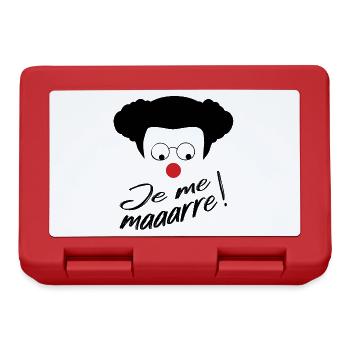 Coluche - Je me marre ! Citation Humour comique - Boîte à goûter - rouge - Devant