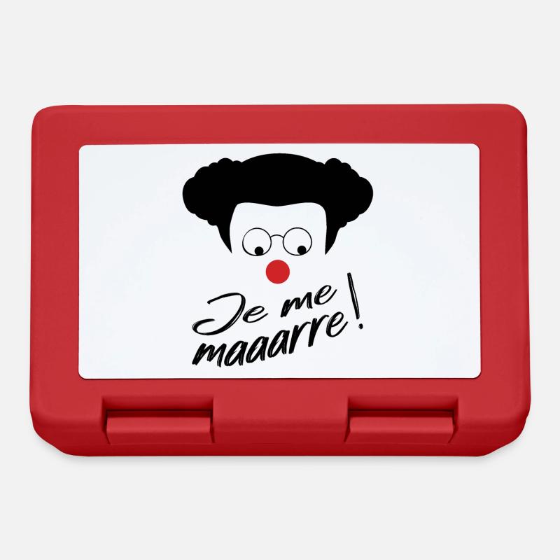 Coluche - Je me marre ! Citation Humour comique - Boîte à goûter - rouge