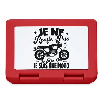 Je Ne Ronfle Pas Je Rêve Que Je Suis Une Moto - Boîte à goûter - rouge - Devant