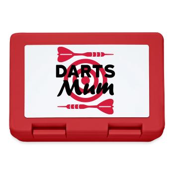 Darts mum (darts, dartboard in the background) - Lunchbox - red - Front