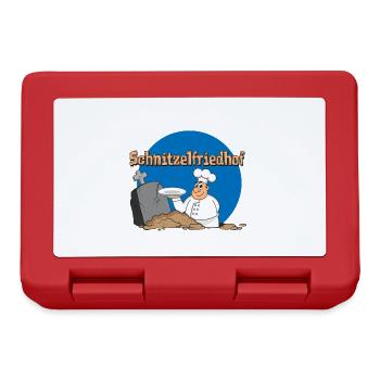 Schnitzel Essen ich hab einen Schnitzelfriedhof - Brotdose - Rot - Vorne