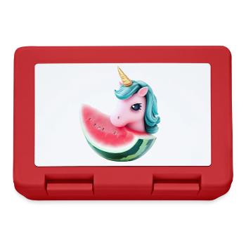 Wassermelonen Einhorn - Brotdose - Rot - Vorne