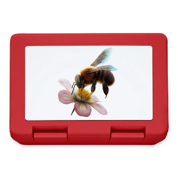 Bee on flower - Lunchbox - red - Front