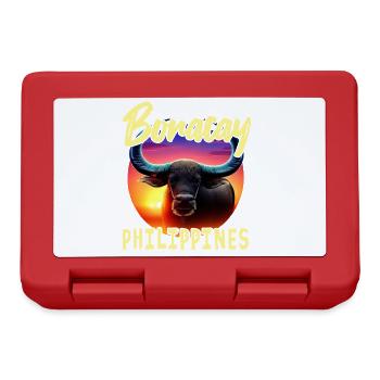 Boracay Philippines - Water Buffalo - Lunchbox - red - Front
