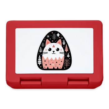 Kitten waiting for Christmas - Lunchbox - red - Front