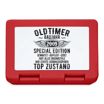 Vintage 2009 Birthday Gift 2009 Year of Construction - Lunchbox - red - Front