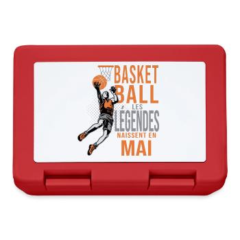 birthday basketball gift dad basketballer may - Lunchbox - red - Front