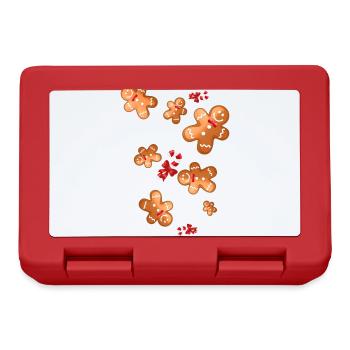 pain d’épices, noël, bonbons, pain d’épice homme - Boîte à goûter - rouge - Devant