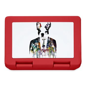 bouledogue, chien, grand danois, costume, graffiti, coloré - Boîte à goûter - rouge - Devant