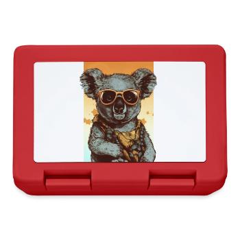 Koala cool avec lunettes de soleil et chemise hawaïenne - Boîte à goûter - rouge - Devant
