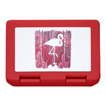 vogel e 117 flamingo - Brotdose - Rot - Vorne