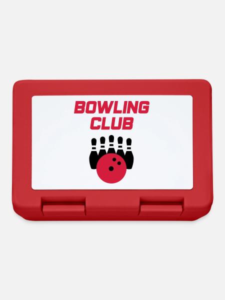 Bowling Club (bowling pins, bowling ball) - Lunchbox - red