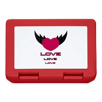 Flying heart - Lunchbox - red - Front