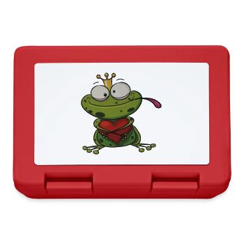 Grenouille au cœur du roi grenouille - Boîte à goûter - rouge - Devant