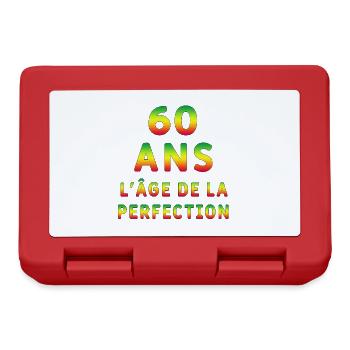 60 YEARS AGE OF PERFECTION - Lunchbox - red - Front