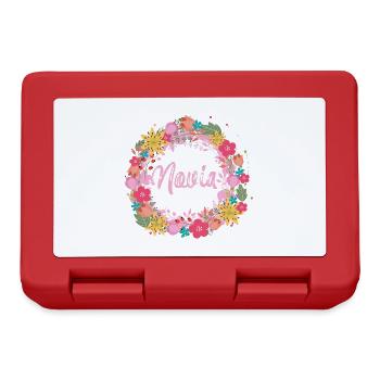 braut,blumen,blumenkranz,floral,illustration,novia - Brotdose - Rot - Vorne