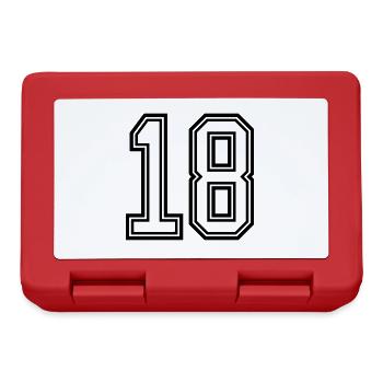 18 Zahl symbol - Brotdose - Rot - Vorne