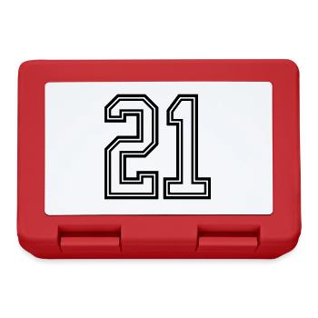 21 number symbol - Lunchbox - red - Front