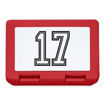 17 Symbole numérique - Boîte à goûter - rouge - Devant