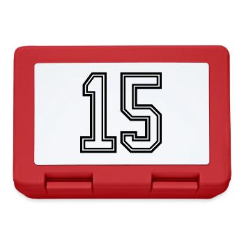Symbole de 15 chiffres - Boîte à goûter - rouge - Devant