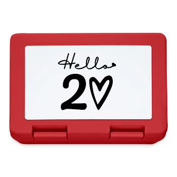 bonjour 20. 20e anniversaire - Boîte à goûter - rouge - Devant