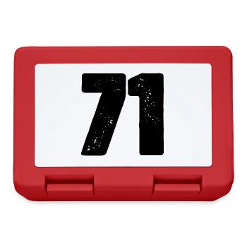 71 Zahl Trikot - Brotdose - Rot - Vorne