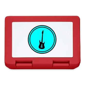 Gitarre Symbol - Brotdose - Rot - Vorne
