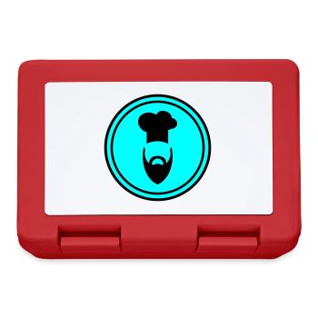 Symbole de l’icône du chapeau de cuisine - Boîte à goûter - rouge - Devant