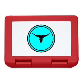 Cow Bull Skull - Lunchbox - red - Front