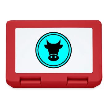 Cow head - Lunchbox - red - Front